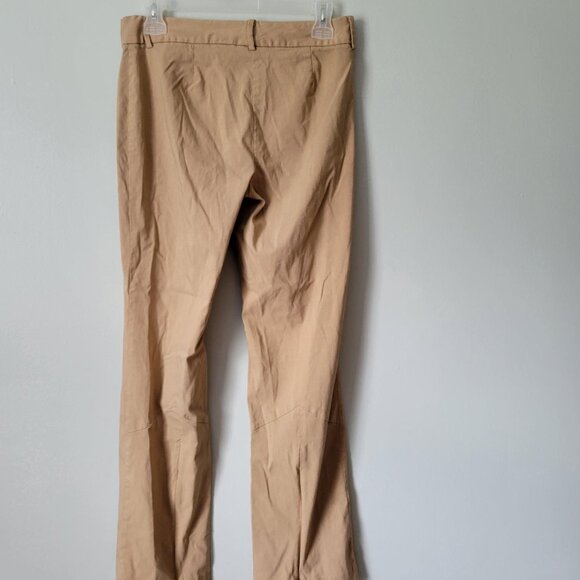 Express Khaki Pants Women's Size 5/6 R Stretch Bootcut w/ Ankle Zipper - Picture 3 of 6